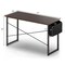 Costway Modern Computer Desk 47'' Study Writing Table w/ Storage Bag Coffee Black/Brown/Coffee